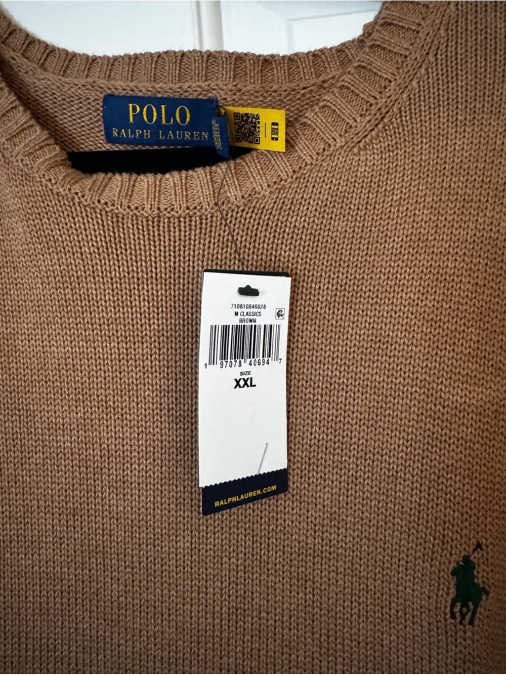 Polo by Ralph Lauren Brown Crewneck Sweater - Picture 2 of 2